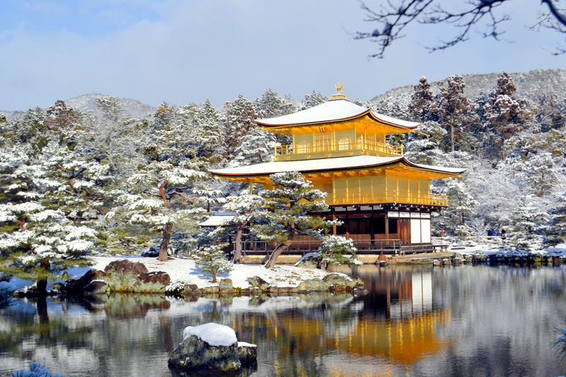 Kinkaku-ji golden temple in Kyoto, Japan