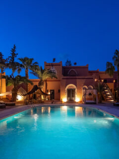 hotel in morocco with beautiful blue pool