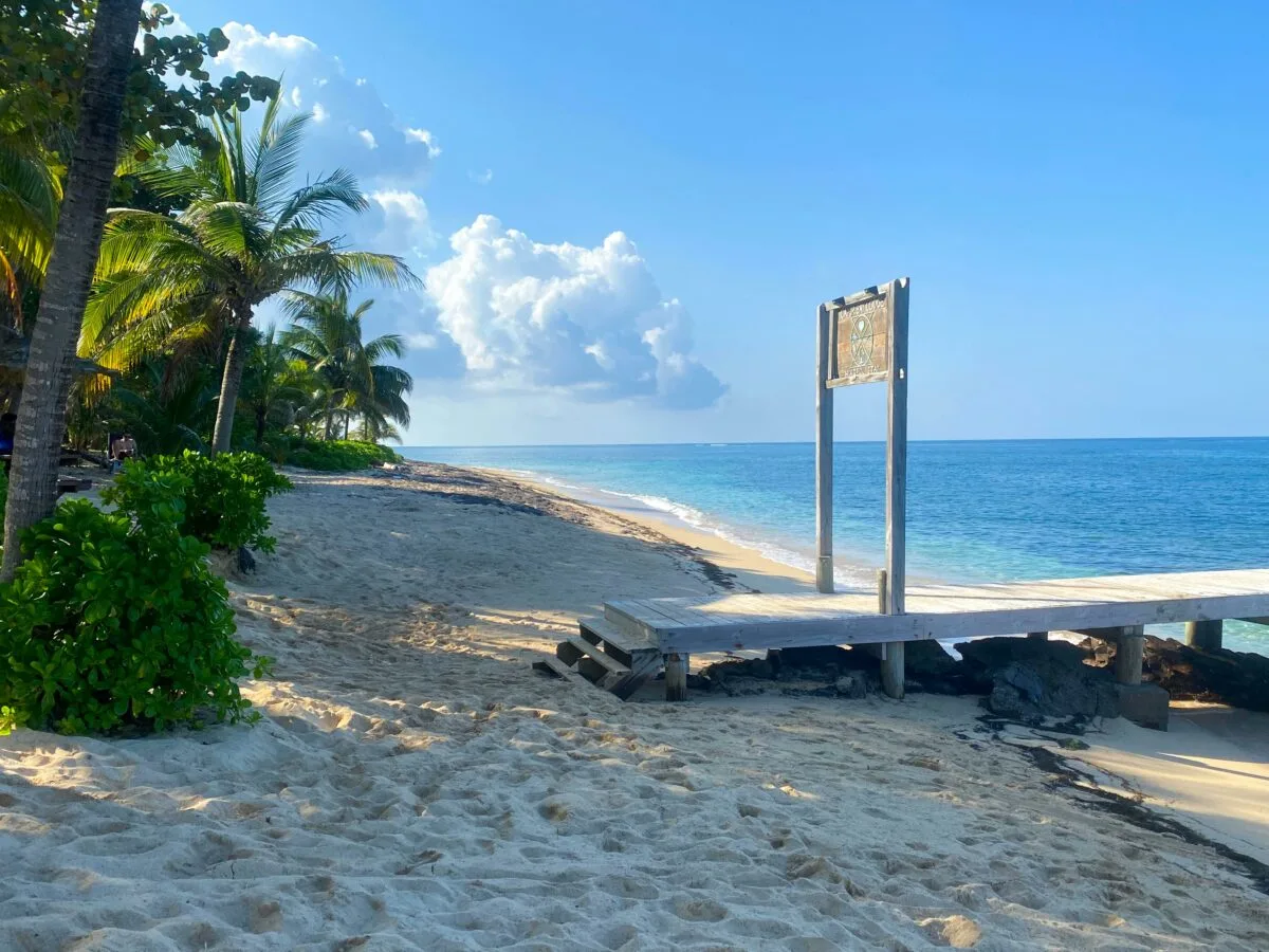 beach overlooking blue ocean water