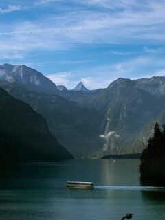 viking river cruise on the rhine with mountains