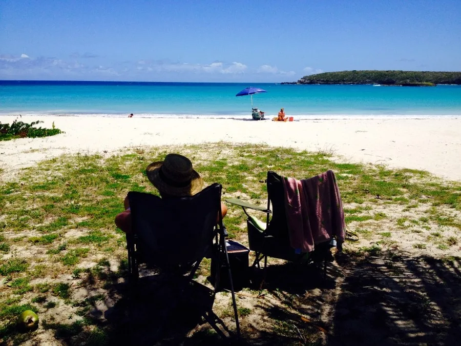 Playa caracus, Red beach Vieques Island