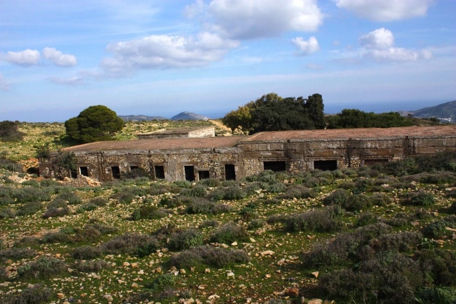 Abandoned army barracks Leros Island Greece