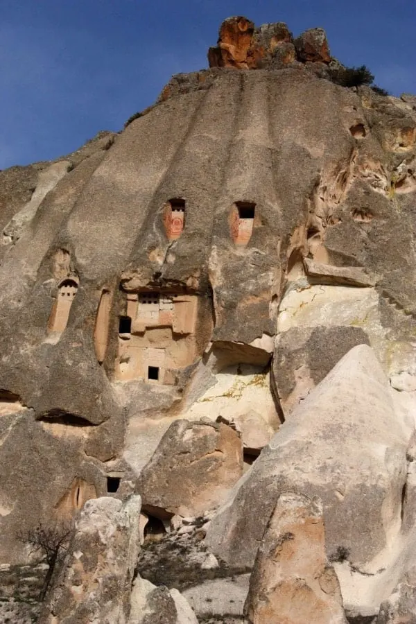 Pigeon houses, Rose Valley Cappadocia. Turkey